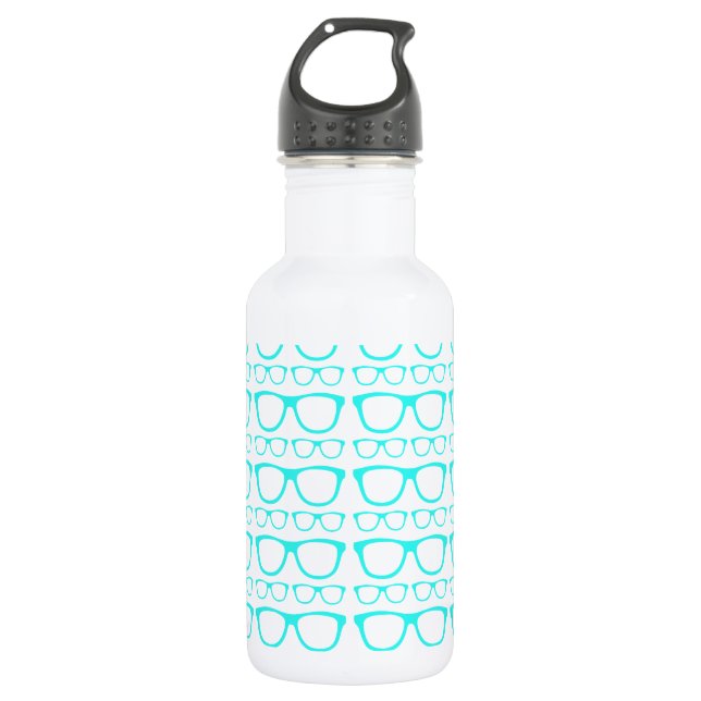 Cute Retro Eyeglass Hipster 532 Ml Water Bottle (Front)