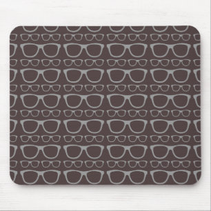 Cute Retro Eyeglass Hipster Mouse Mat