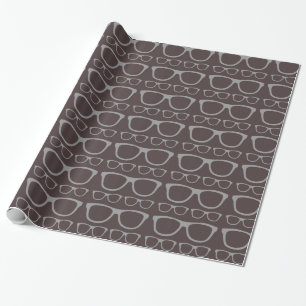 Cute Retro Eyeglass Hipster Wrapping Paper