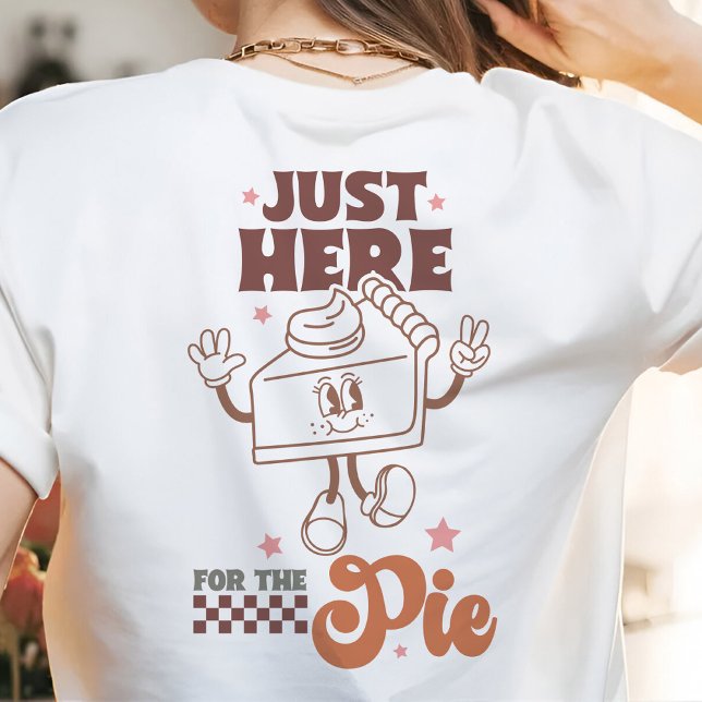 Cute Retro Fall Inspired Just Here For The Pie Tri-Blend Shirt (Creator Uploaded)