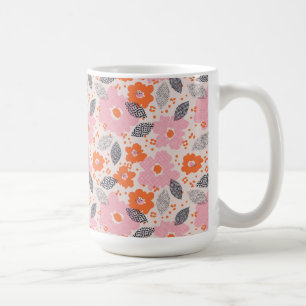 Cute Retro Floral Pattern Coffee Mug