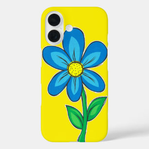 Cute Retro Flower Illustration Drawing iPhone 16 Case