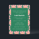 Cute Retro Flower Peace Pink Green Bat Mitzvah Invitation<br><div class="desc">Cute Retro Flower Peace Pink and Green Bat Mitzvah Invitation</div>