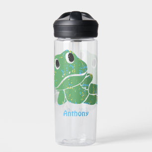 Cute Retro Frog Graphic Personalized Water Bottle