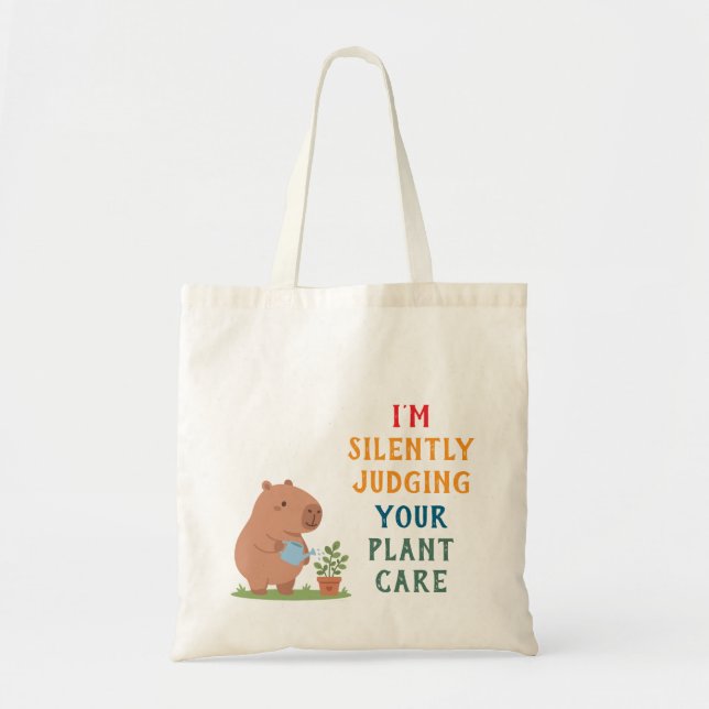 Cute Retro Funny Tote Bag | botanical vibes (Front)