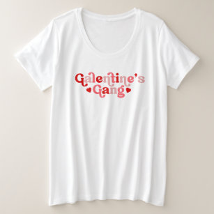 Cute Retro Galentine's Gang Valentine's Day Plus Size T-Shirt