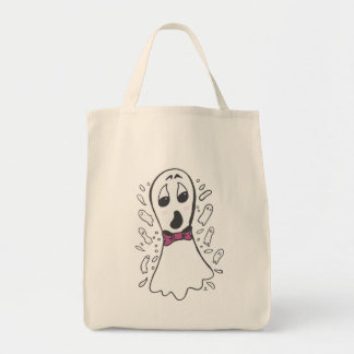 Cute Retro Ghost Halloween Vintage Style Fun Art Tote Bag