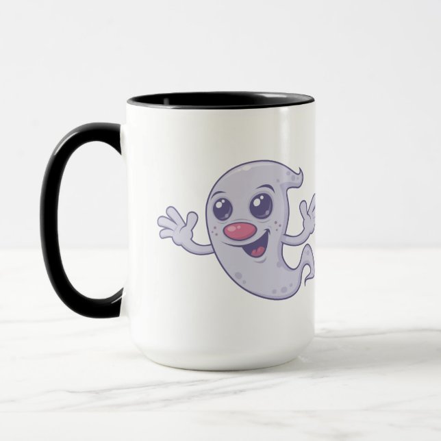 Cute Retro Ghost Mug (Left)