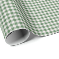 Cute Retro Gingham Plaid Pattern | Winter Green
