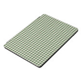 Cute Retro Green Gingham Plaid Pattern iPad Pro Cover (Side)