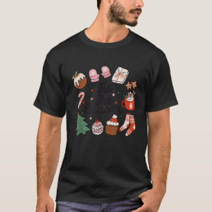 Cute Retro Groovy Tis The Season Hot Cocoa Gingerb T-Shirt