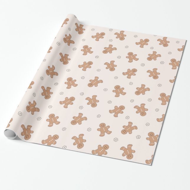 Cute Retro Groovy Wrapping Paper (Unrolled)