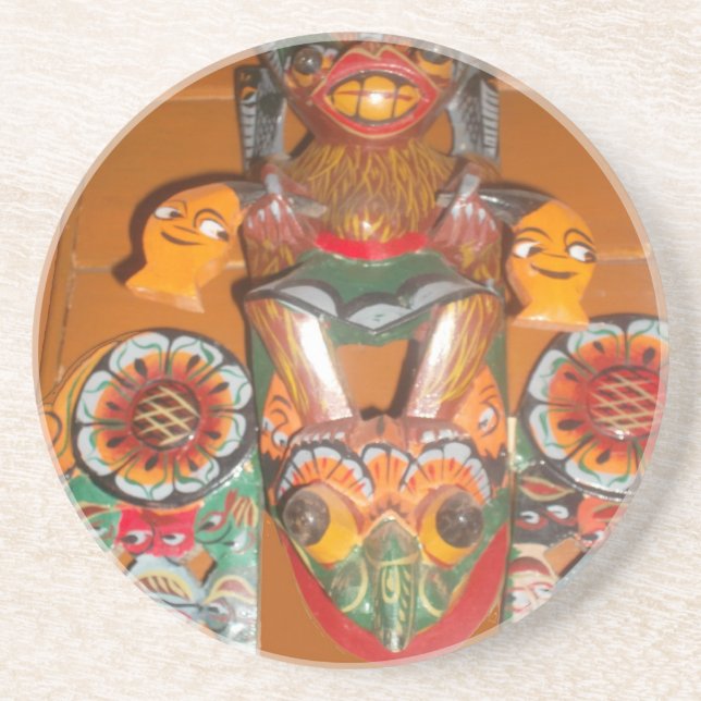 Cute Retro Halloween Bash Hakuna Matata Party Gift Coaster (Front)