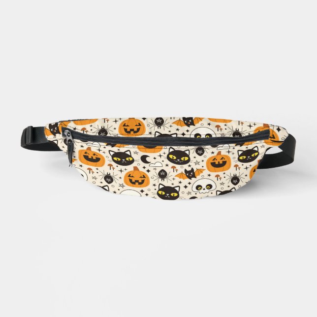 Cute Retro Halloween Pattern Bum Bags (Front)