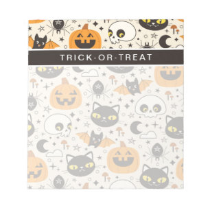 Cute Retro Halloween Pattern Notepad