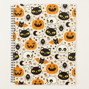 Cute Retro Halloween Pattern Planner
