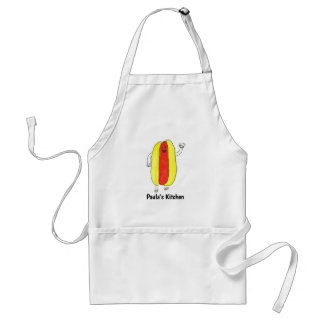Cute Retro Hot Dog Illustration Personalise Standard Apron