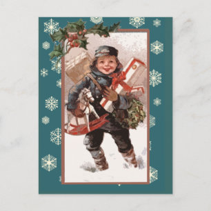 Cute Retro Illustration for the Holidays on Cards