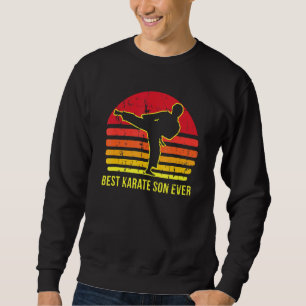 Cute Retro Karate Son Design Martial Arts Boy Kara Sweatshirt