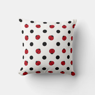 Cute retro ladybug pattern  cushion