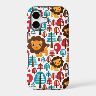 cute retro Lion kids illustration