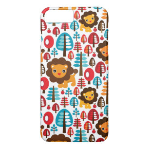 cute retro Lion kids illustration iPhone 8 Plus/7 Plus Case