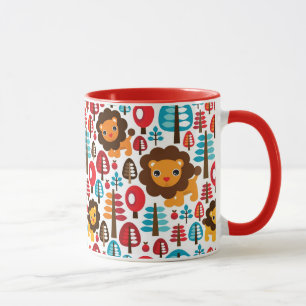 cute retro Lion kids illustration Mug