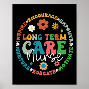 Cute Retro Ltc Nurse Long Term Care Nurse Apprecia Poster