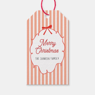 Cute retro Merry Christmas Gift tags