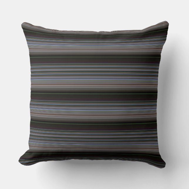 Cute retro modern stripes cushion (Front)