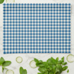 Cute Retro Navy Blue Gingham Plaid Pattern  Tea Towel<br><div class="desc">Cute Retro Navy Blue Gingham Plaid Pattern Kitchen Towel</div>