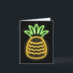 Cute Retro Neon Pineapple For Hawaiian Beaches Shi Card<br><div class="desc">Cute Retro Neon Pineapple For Hawaiian Beaches Shirt</div>