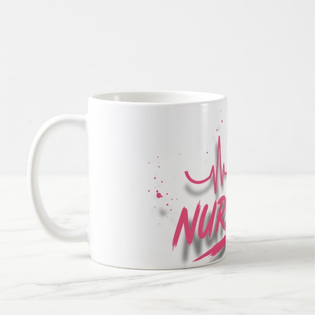 Cute Retro Nurse Life Gradient Coffee Mug  (Left)