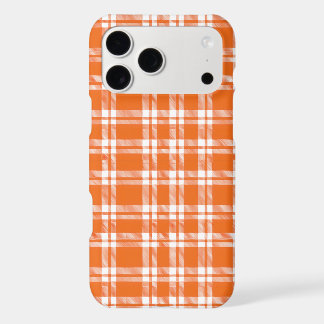 Cute Retro Orange Gingham Plaid Pattern