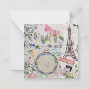 Cute Retro Paris Card
