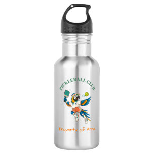 Cute Retro Parrot Kids Custom Pickleball 532 Ml Water Bottle