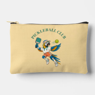 Cute Retro Parrot Kids Custom Pickleball Club Accessory Pouch