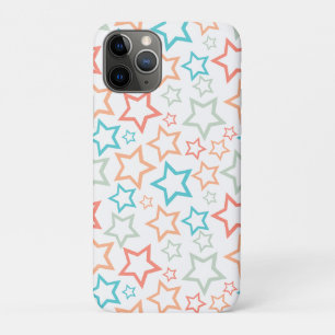 Cute Retro Pastel Stars Summer Beach iPhone 11 Pro Case