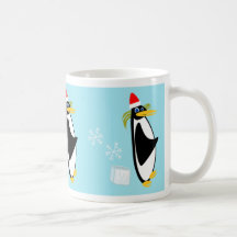 Cute Retro Penguin Holiday Toon