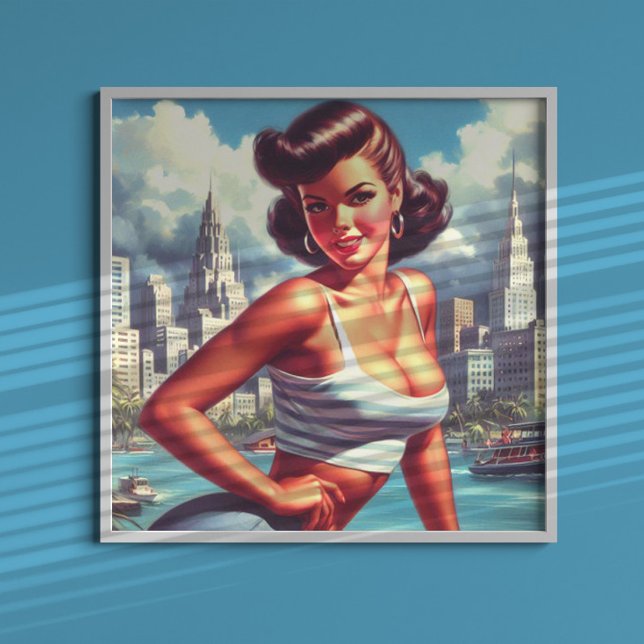Cute Retro Pin-up Painting Poster (Creator Uploaded)