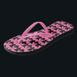 Cute Retro Pink Bow Flip Flops<br><div class="desc">A cute pink bow pattern decorates these stylish flip flops. These flip flops are great for the pool,  beach,  summer,  vacation,  etc... The design is from original art.</div>