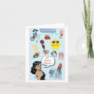 Cute, Retro, Quirky and Funny Galentine’s Day  Card