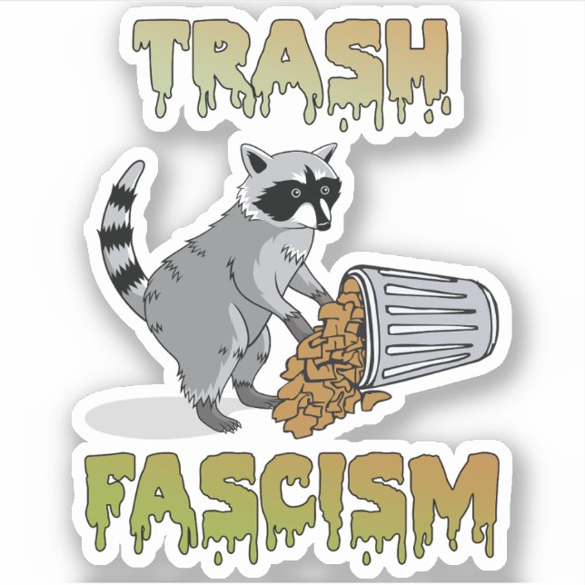 Cute Retro Racoon - Trash Fascism (Front)