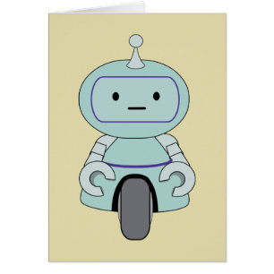 Cute Retro Robot Illustration
