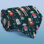 Cute Retro Robot Pattern Tie<br><div class="desc">Cute and helpful looking retro 1950s style robots.  Grandad probably made these in his shed.  Artificial Intelligence,  but not in a scary way.  Original art by Nic Squirrell.</div>