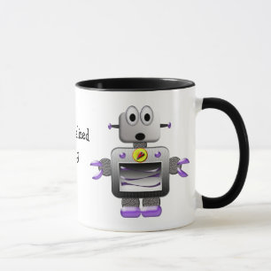 Cute Retro Robots Personalised Mug