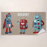 Cute Retro Robots Personalised Sci-Fi