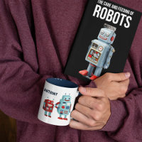 Cute Retro Robots Personalised Sci-Fi
