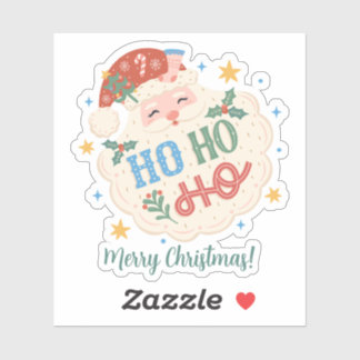 Cute Retro Santa Claus Ho Ho Ho Christmas Holiday