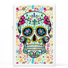 Cute Retro Skull And Flowers Pattern
